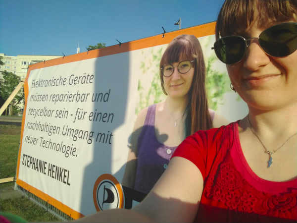 Großplakat Stephanie Henkel Piraten