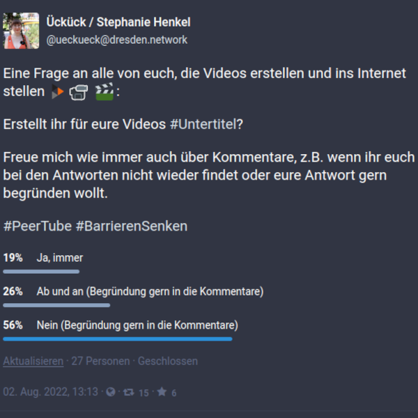 Die oben beschriebene Umfrage Umfrage_Bildbeschreibung