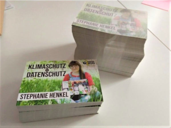 Wahlkampfsticker Stephanie Henkel 2021 Piraten 600